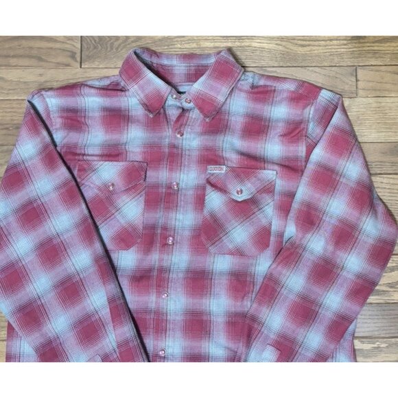 Dixxon Flannel Co Men's Long Sleeve Button Up Shirt Red/Gray "Pinot" Size L - Picture 2 of 5